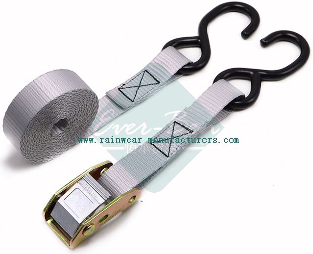 042 25mm cam buckle lashing straps with double S hooks for motorcycle Surfboards Paddle Boards and Kayaks